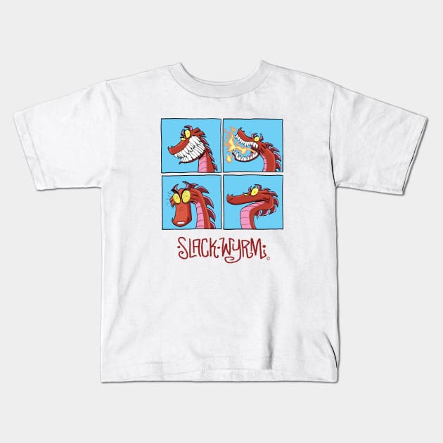 Four Faces Kids T-Shirt by Slack Wyrm